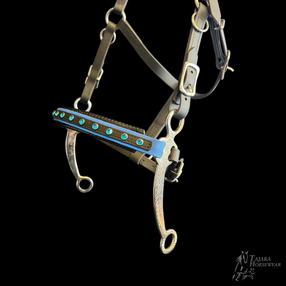 Bridon Solo mit TSP-Einbausatz Hackamore Variationen mit Strass-Steinen (AT21-2809)